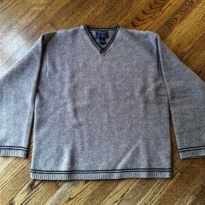 VINTAGE MENS AMERICAN EAGLE
OUTFITTERS beige navy
LAMBSWOOL SWEATER SIZE XL Y2K‎